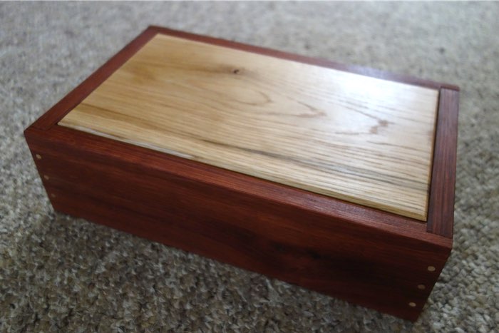 My wooden box, crafted at Perth Wood School.