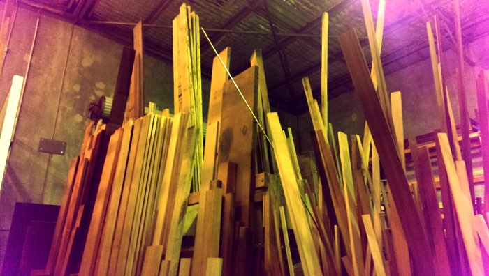 timber stacks at Perth Wood School