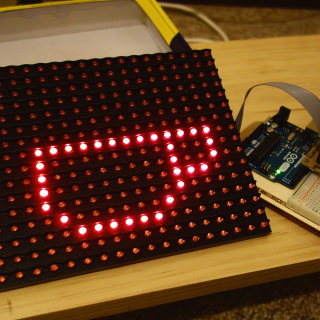 14: LED lights on a display board forming the shape of a teacup