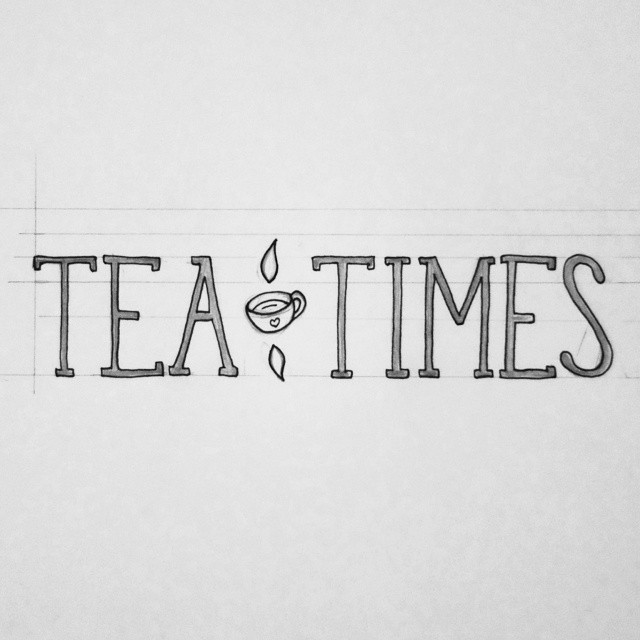 59: Hand-lettered logo of a small teacup between the words Tea and Times