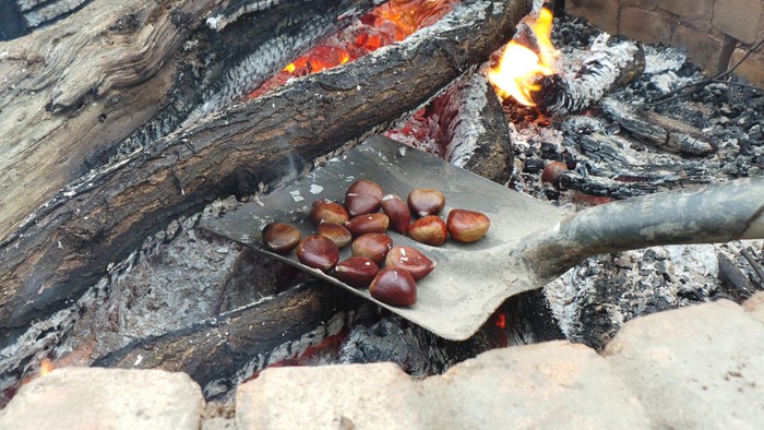 chestnuts roasting on an open fire